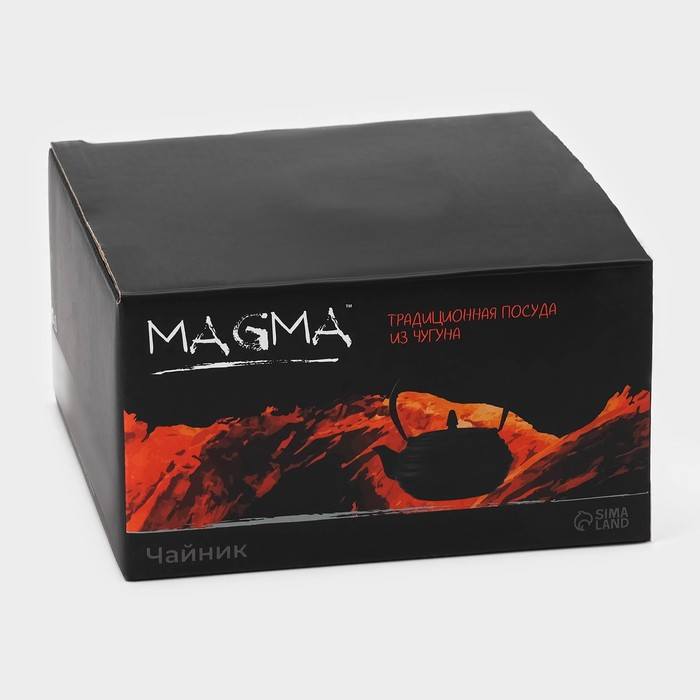 Чайник чугунный с эмалированным покрытием внутри Magma «Танан», 0,8 л, с ситом - фото 7 - id-p225461050