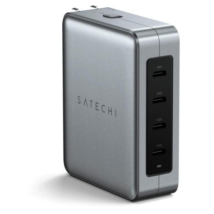 Зарядное устройство Satechi 4xUSB-C 145W GAN Travel Charger Space Gray ST-W145GTM - фото 1 - id-p225271390