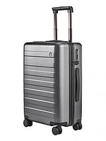 Дорожный чемодан на 4 колесах Xiaomi Ninetygo Rhine Pro Luggage 20 серый пластиковый на колесиках с ручкой