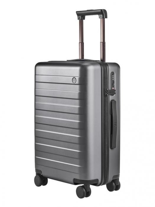 Дорожный чемодан на 4 колесах Xiaomi Ninetygo Rhine Pro Luggage 20 серый пластиковый на колесиках с ручкой - фото 1 - id-p225429587