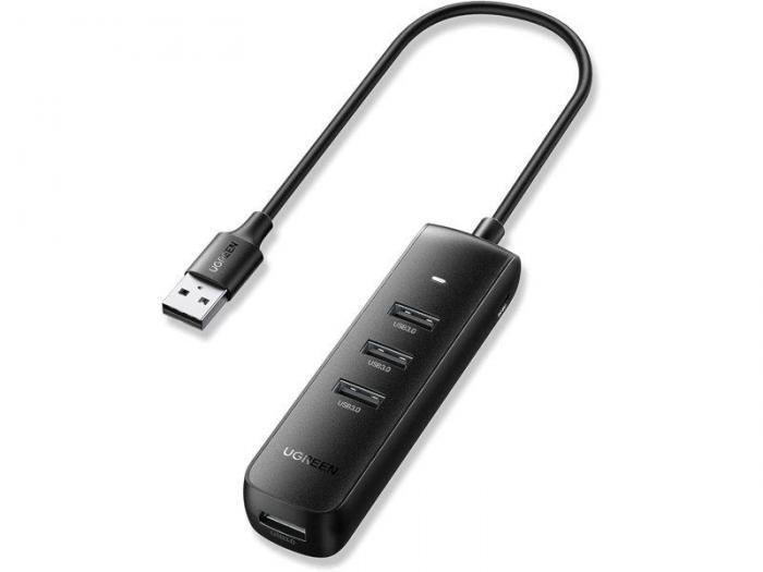 Хаб Ugreen CM416 USB 3.0 4-Port Hub Black 10915 - фото 1 - id-p225366979