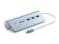 Хаб USB Satechi Type-C Aluminum USB Hub - Micro/SD Card Reader ST-TCHCRB