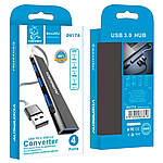 USB - Xaб VDENMENV DU17A 4 порта USB 3.0 Черный