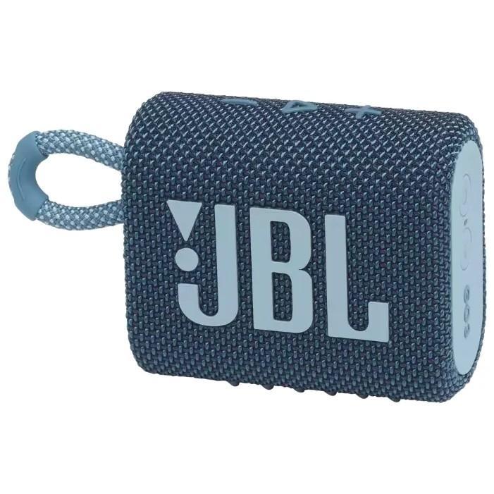 Динамик JBL Портативная акустическая система JBL GO 3 синяя [JBLGO3BLU]