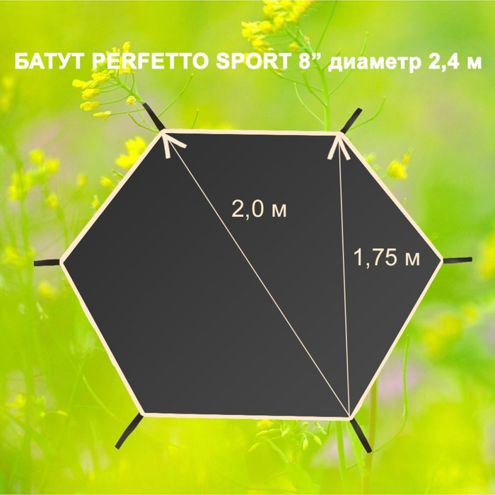 Солнцезащитный тент для батута 8", Perfetto Sport PS-011 - фото 2 - id-p225461666