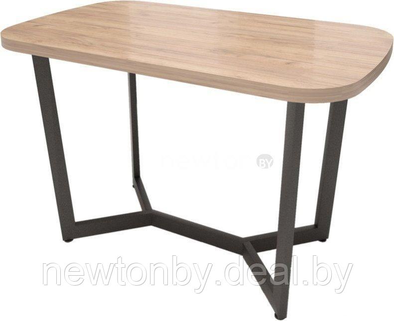 Кухонный стол Millwood Лофт Мюнхен Л 120x70x75 (дуб табачный Craft-металл черный) - фото 1 - id-p225461711