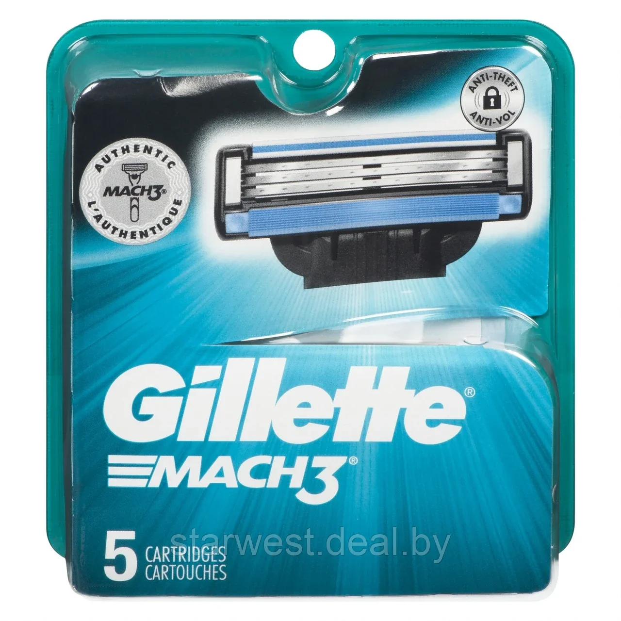 Gillette Mach 3 5 шт. Мужские сменные кассеты / лезвия для бритья - фото 3 - id-p175115419