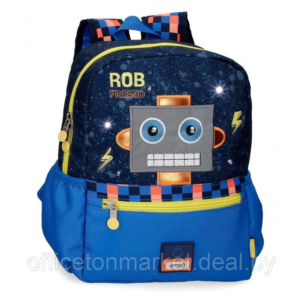 Рюкзак детский "Rob Friend", M, темно-синий, голубой - фото 1 - id-p225408163