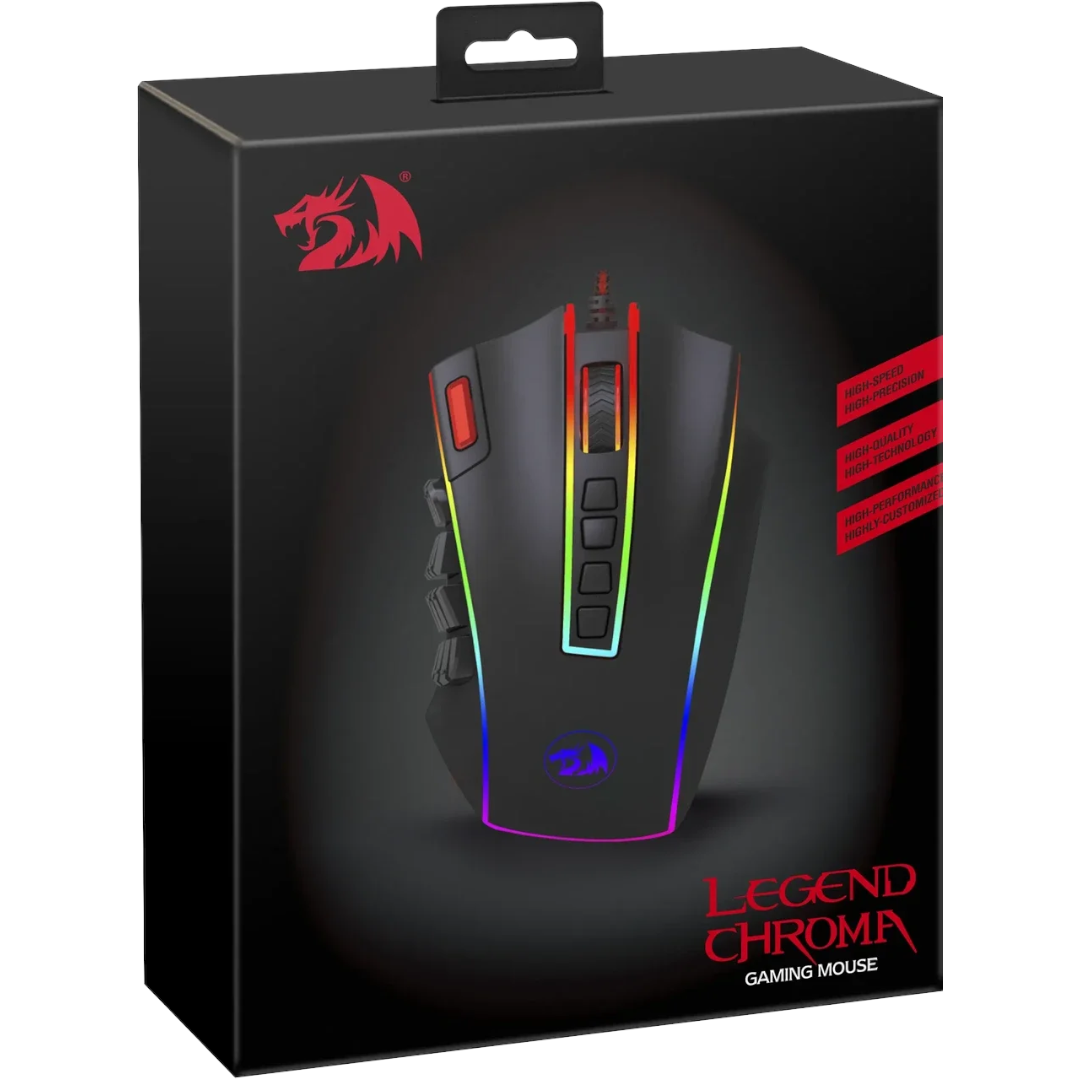 Мышь игровая REDRAGON Legend Chroma RGB, 24 кнопки, 24000 dpi 78345 - фото 1 - id-p223625469