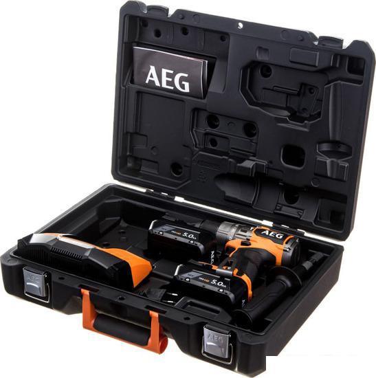 Ударная дрель-шуруповерт AEG Powertools BSB 18C3BL-502C 4935478939 (с 2-мя АКБ 5 Ач, кейс) - фото 1 - id-p224307630