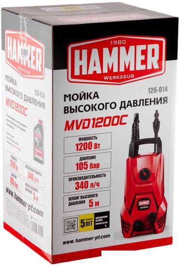 Мойка высокого давления Hammer MVD1200C - фото 7 - id-p224492507