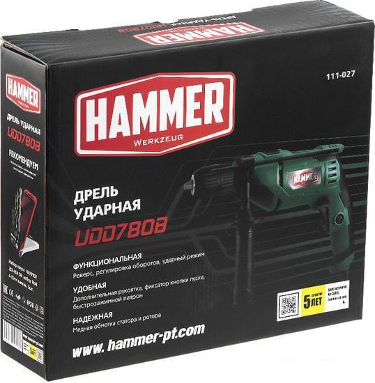 Ударная дрель Hammer UDD780B - фото 2 - id-p225409989