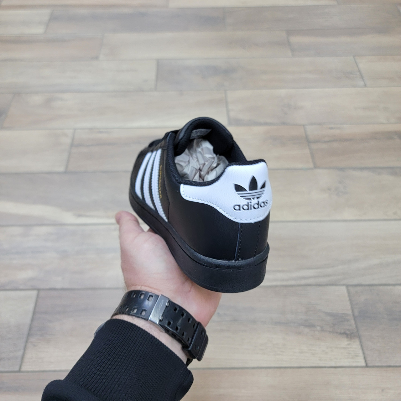 Кроссовки Wmns Adidas Superstar Black White - фото 4 - id-p5261654