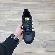 Кроссовки Wmns Adidas Superstar Black White, фото 3