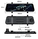 Видеорегистратор зеркало автомобильный 2 камеры (4G, GPS, WIFI, BLUETOOTH) Eplutus D41, фото 2
