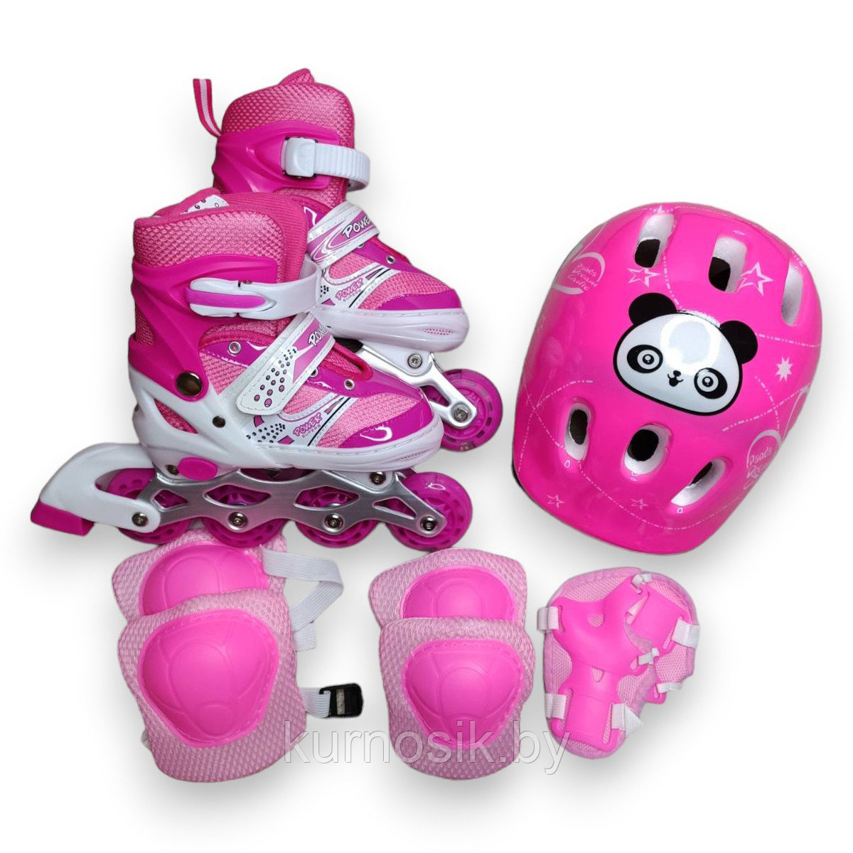 Роликовые коньки ролики раздвижные с защитой и шлемом 4002BT - фото 6 - id-p225352435