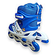 Роликовые коньки ролики раздвижные с защитой и шлемом 4002BT Синий, фото 5