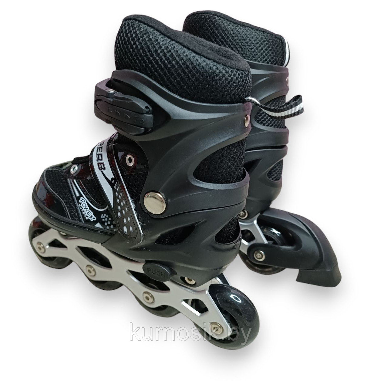 Роликовые коньки ролики раздвижные с защитой и шлемом 4002BT Черный - фото 5 - id-p225464296