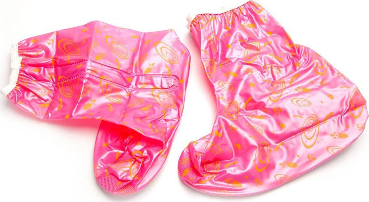 Чехлы грязезащитные для женской обуви - сапожки, размер L, цвет розовый - фото 2 - id-p225465147
