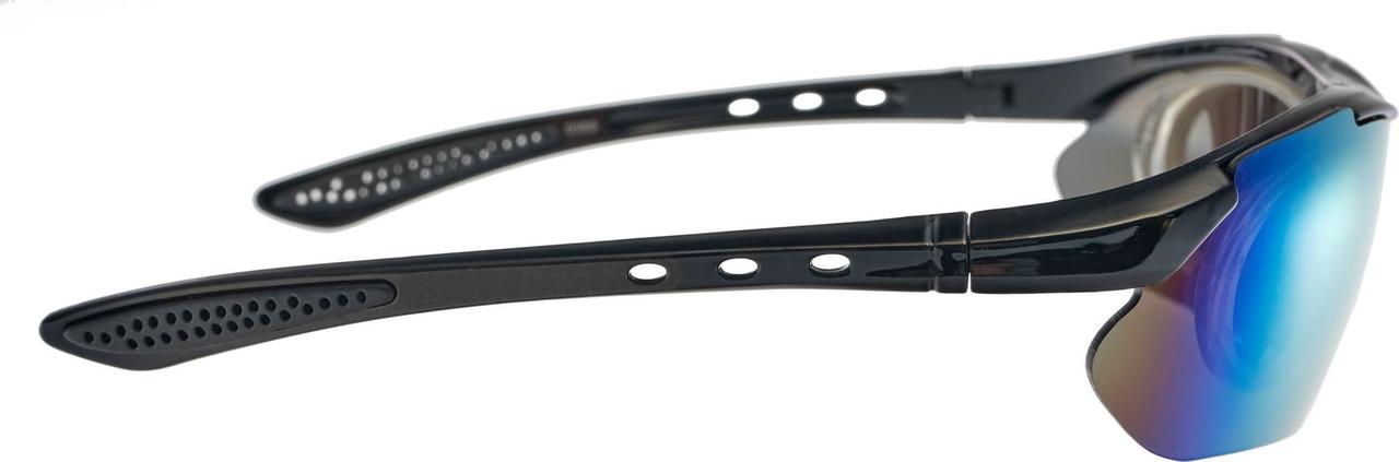 Очки спортивные солнцезащитные с 5 сменными линзами в чехле, черные - фото 4 - id-p225465363