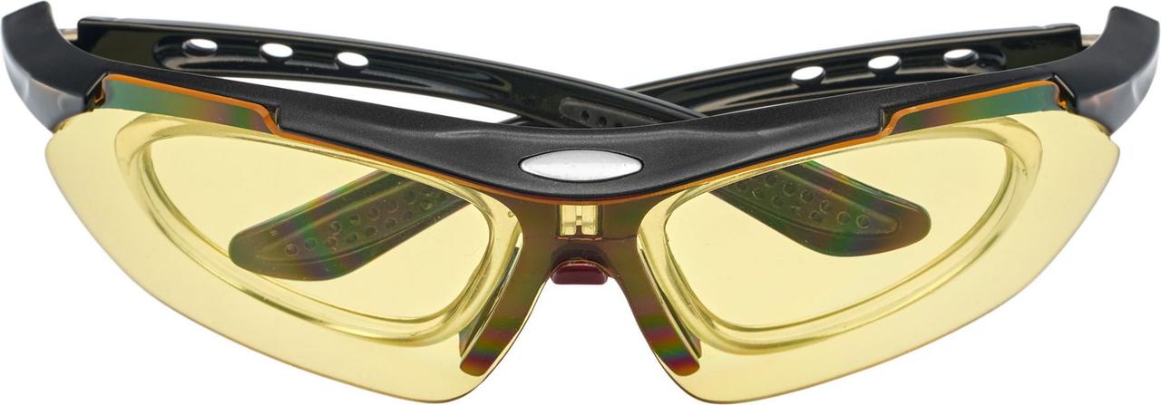 Очки спортивные солнцезащитные с 5 сменными линзами в чехле, черные - фото 7 - id-p225465363