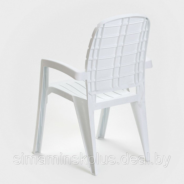 Набор садовой мебели "Прованс": стол квадратный 80 х 80 см + 4 кресла, белый - фото 5 - id-p225465680