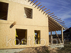 Закрытый деревянный каркас дома, строительство Минск, Минская область