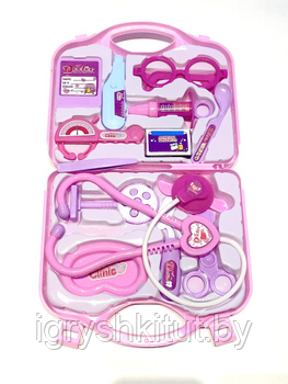 Набор Доктора детский, чемоданчик, аптечка розовый - фото 2 - id-p225467133