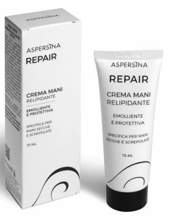 Крем для рук Aspersina Repair Crema Mani восстанавливающий питательный для сухой и потрескавшейся кожи с - фото 1 - id-p225467249