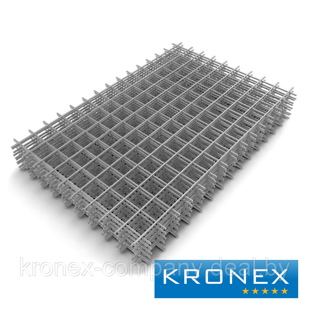 Сетка сварная KRONEX 100/100/6 (карта 2×1 м), исп. по ГОСТ 23279-2012, S500 - фото 1 - id-p189197453