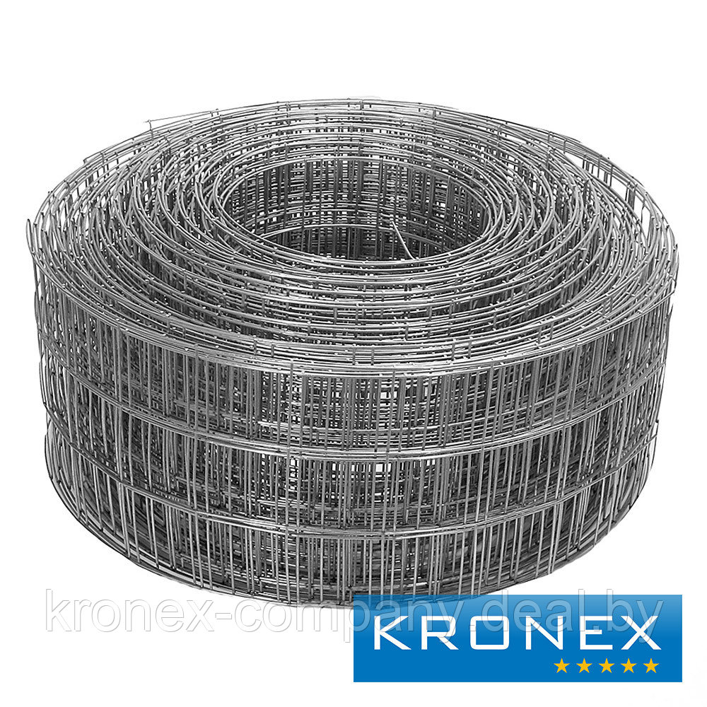 Сетка сварная кладочная оцинкованная KRONEX 50/60/1.4 (рулон 0.15×25 м) - фото 1 - id-p222234720