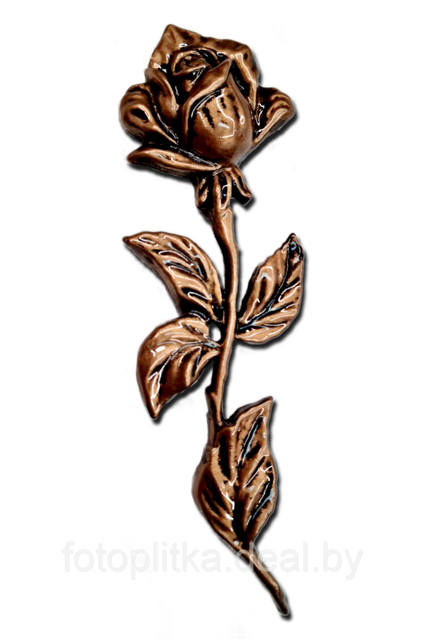 Роза декоративная с полимерным покрытием, 18 см