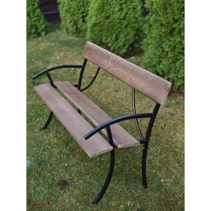 Садовая скамейка со спинкой "Эконом" для дачи, деревянная, 1.2х0.74х0.5 м, нагрузка до 150кг - фото 2 - id-p225469388