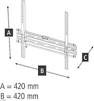 Кронштейн для телевизора Hama 00220809 черный 32"-65" макс.35кг настенный фиксированный