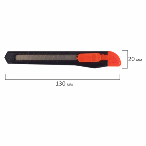 Нож канцелярский 9 мм STAFF Basic, фиксатор, ассорти, упаковка с европодвесом - фото 6 - id-p225461280