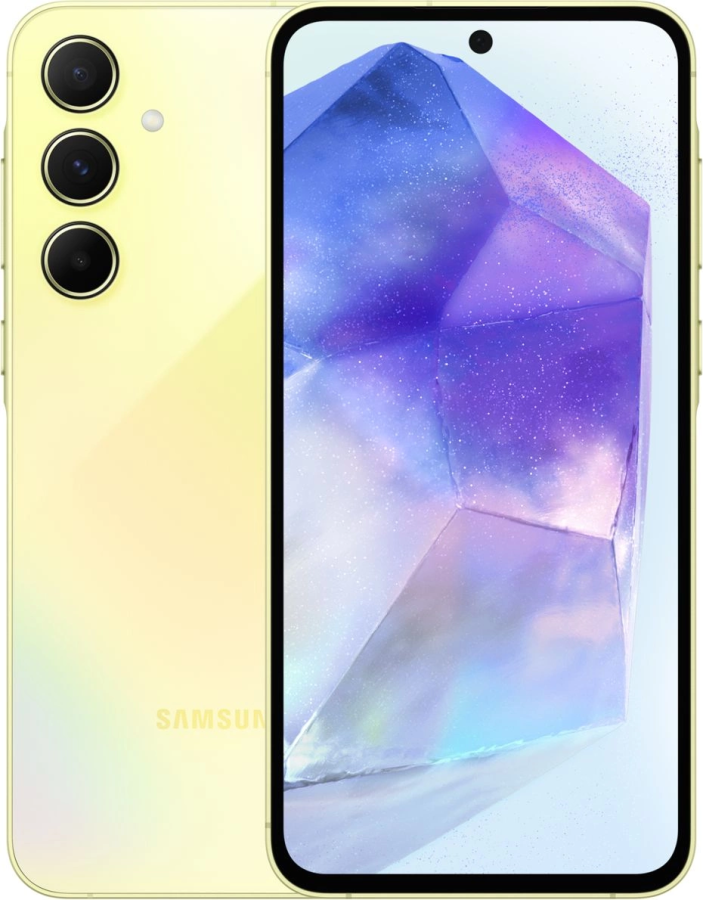 Смартфон Samsung SM-A556E Galaxy A55 5G 128Gb 8Gb желтый моноблок 3G 4G 2Sim 6.6" 1080x2340 Android 14 50Mpix - фото 1 - id-p225469476