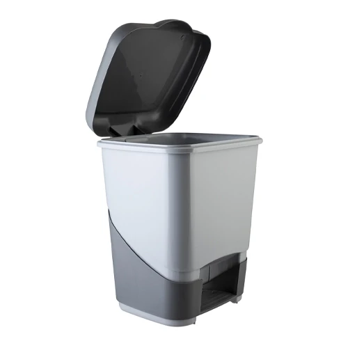 Ведро-контейнер 20 л с педалью, для мусора, 43х33х33 см, цвет серый/графит - фото 3 - id-p225461272