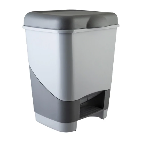 Ведро-контейнер 20 л с педалью, для мусора, 43х33х33 см, цвет серый/графит - фото 1 - id-p225461272