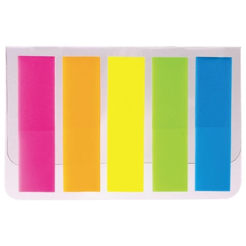 Закладки клейкие неоновые STAFF пластиковые, 45х12 мм, 5 цветов по 20 листов - фото 5 - id-p225461271