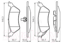 Тормозные колодки Bosch 0986424816