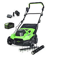 Аэратор-скарификатор аккумуляторный GreenWorks GD40SC38II 40В бесщеточный (в комплекте с АКБ 4 а/ч и ЗУ)