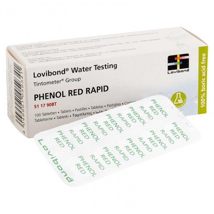 Таблетки для тестера pH Phenol Red Lovibond, анализ воды, блистер 10 таблеток. - фото 2 - id-p225403146