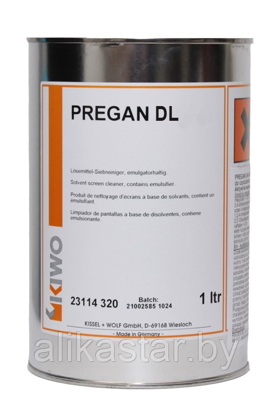 Очистка клеевого слоя с трафаретных рам Pregan DL