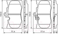 Тормозные колодки Bosch 0986494252