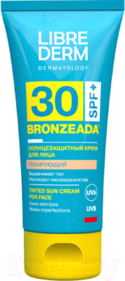 Крем солнцезащитный Librederm Bronzeada Тонирующий SPF30 - фото 1 - id-p225476159