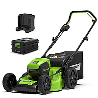 Газонокосилка аккумуляторная GreenWorks GD60LM46HP 46см 60В бесщеточная (в комплекте с АКБ 5 а/ч и ЗУ)