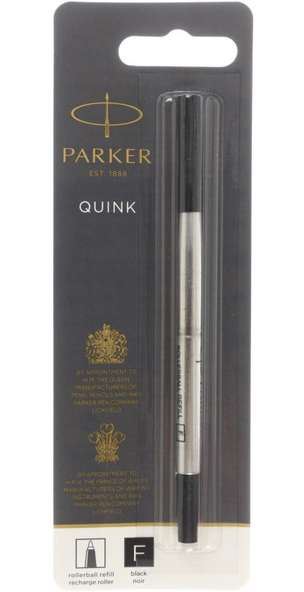Стержень для роллеров Parker толщина линии 0,5 мм, F, черный, в блистерной упаковке - фото 2 - id-p225479937