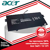 Оригинальный аккумулятор (батарея) для ноутбука Acer Swift 7 S7-371 (squ-1605, 4icp3/67/129) 15.4V 2700mAh