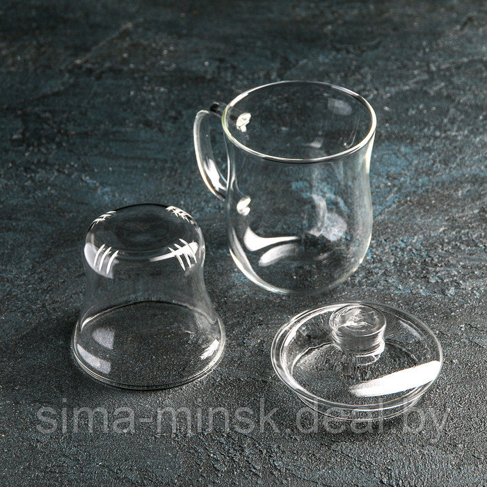 Кружка стеклянная для заваривания с ситом «Софи», 350 мл - фото 2 - id-p225480823