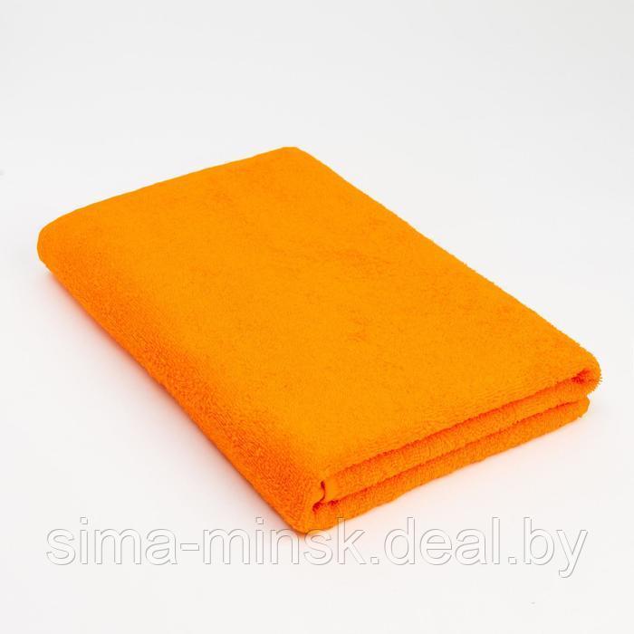 Полотенце махровое Экономь и Я 70х130 см, цв. оранжевый, 100% хлопок, 320 гр/м2 - фото 1 - id-p225480936